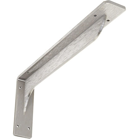 Ekena Millwork Embrey Steel Bracket, Stainless Steel 2"W x 16"D x 6 1/2"H BKTM02X16X06EBSS